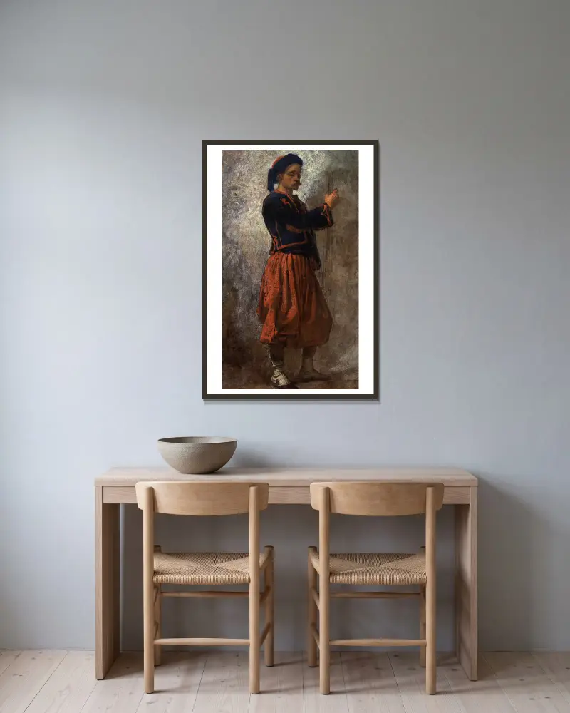 Ein Zouave von Thomas Couture gerahmt an einer Wand