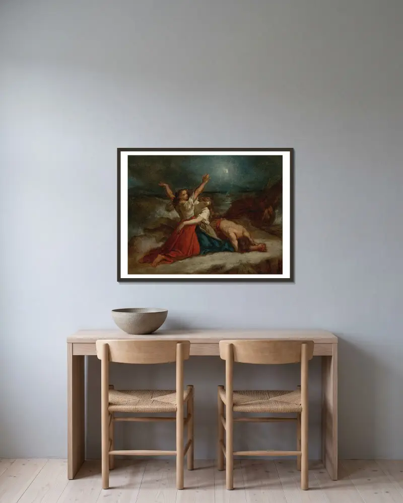Study for Stella Maris av Thomas Couture inramad på en vägg