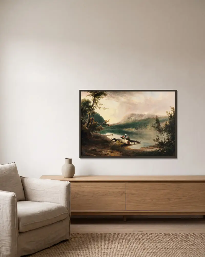 Delaware Water Gap von Thomas Doughty gerahmt an einer Wand