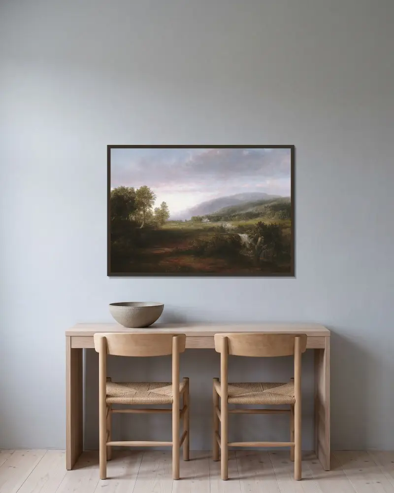 Frühlingslandschaft von Thomas Doughty gerahmt an einer Wand