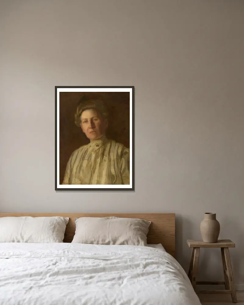 Annie C. Lochrey Husson (Mrs. Louis Husson) von Thomas Eakins gerahmt an einer Wand