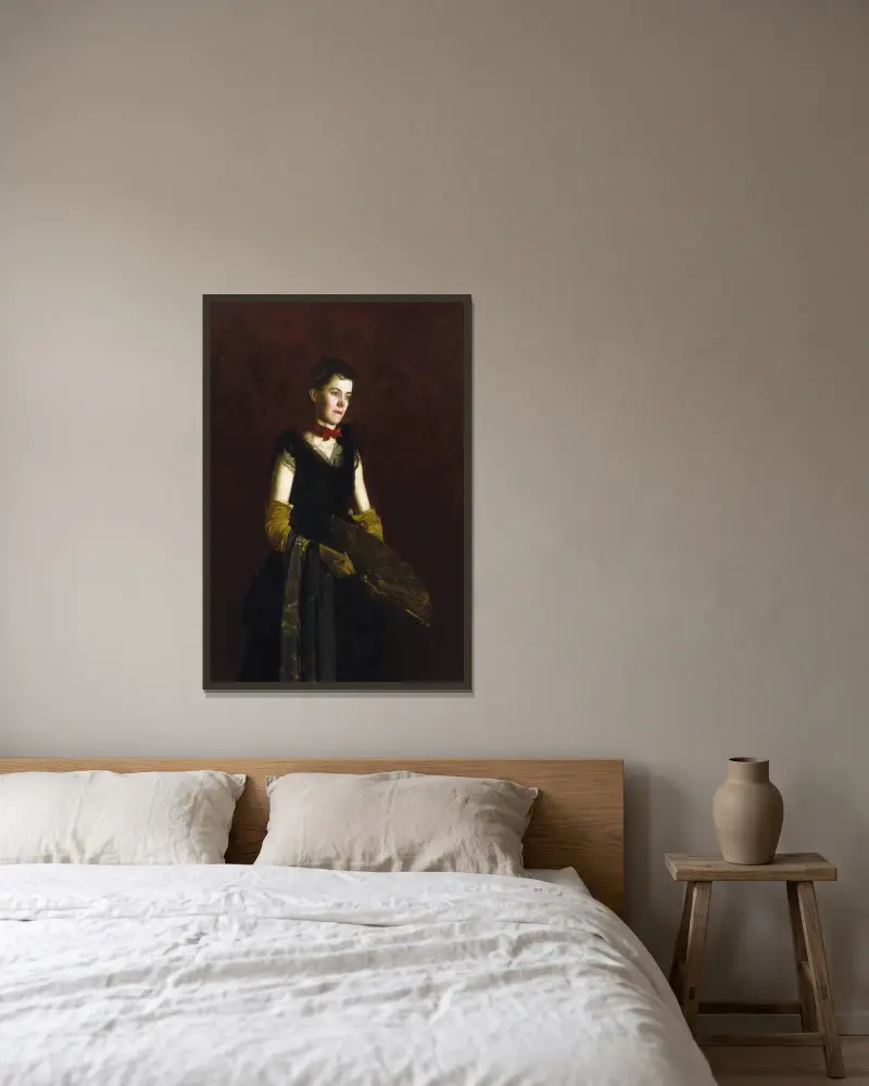 Letitia Wilson Jordan av Thomas Eakins inramad på en vägg