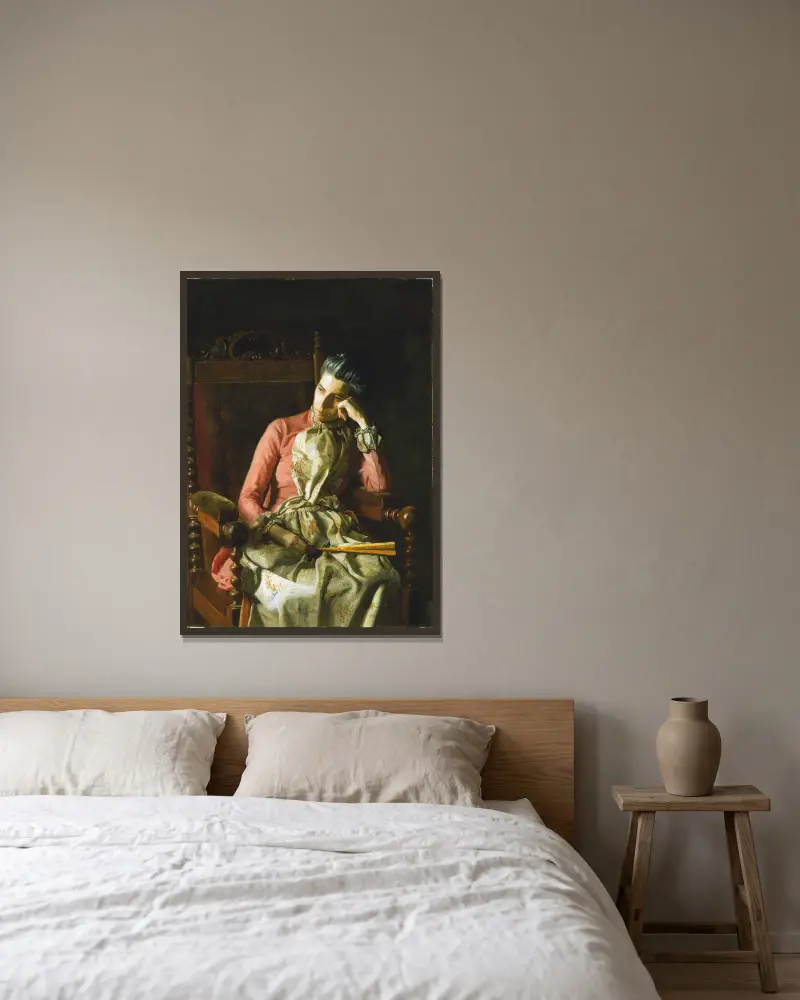 Miss Amelia Van Buren av Thomas Eakins inramad på en vägg