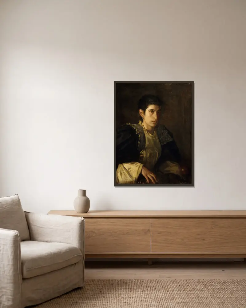 Signora Gomez d’Arza von Thomas Eakins gerahmt an einer Wand