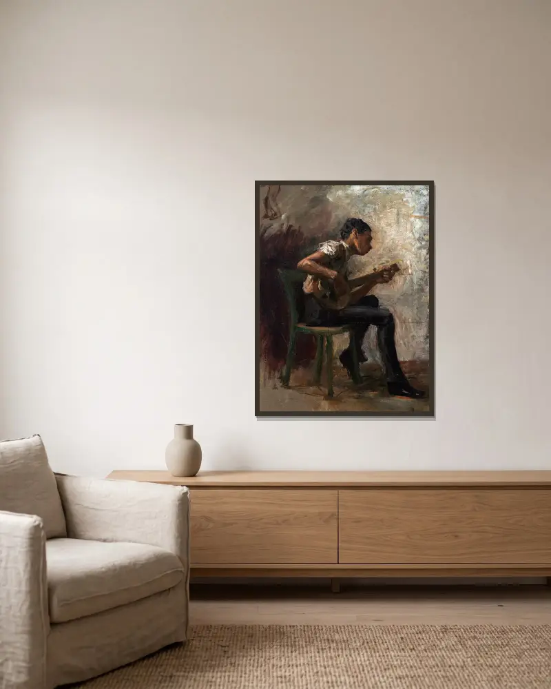 Banjogracz, Thomas Eakins w ramie na ścianie