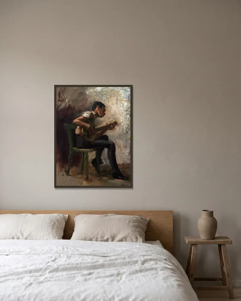 Banjogracz, Thomas Eakins w ramie na ścianie