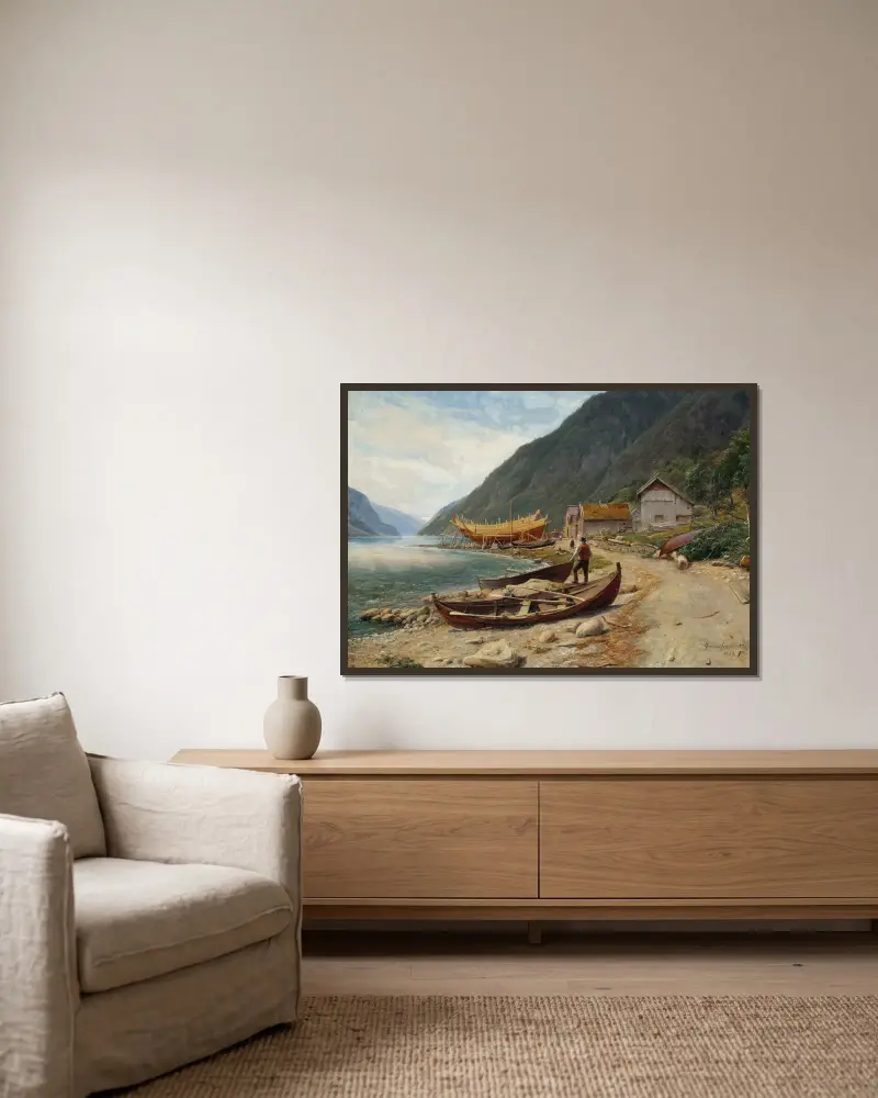 Gravensfjord, Thomas Fearnley v rámu na stěně