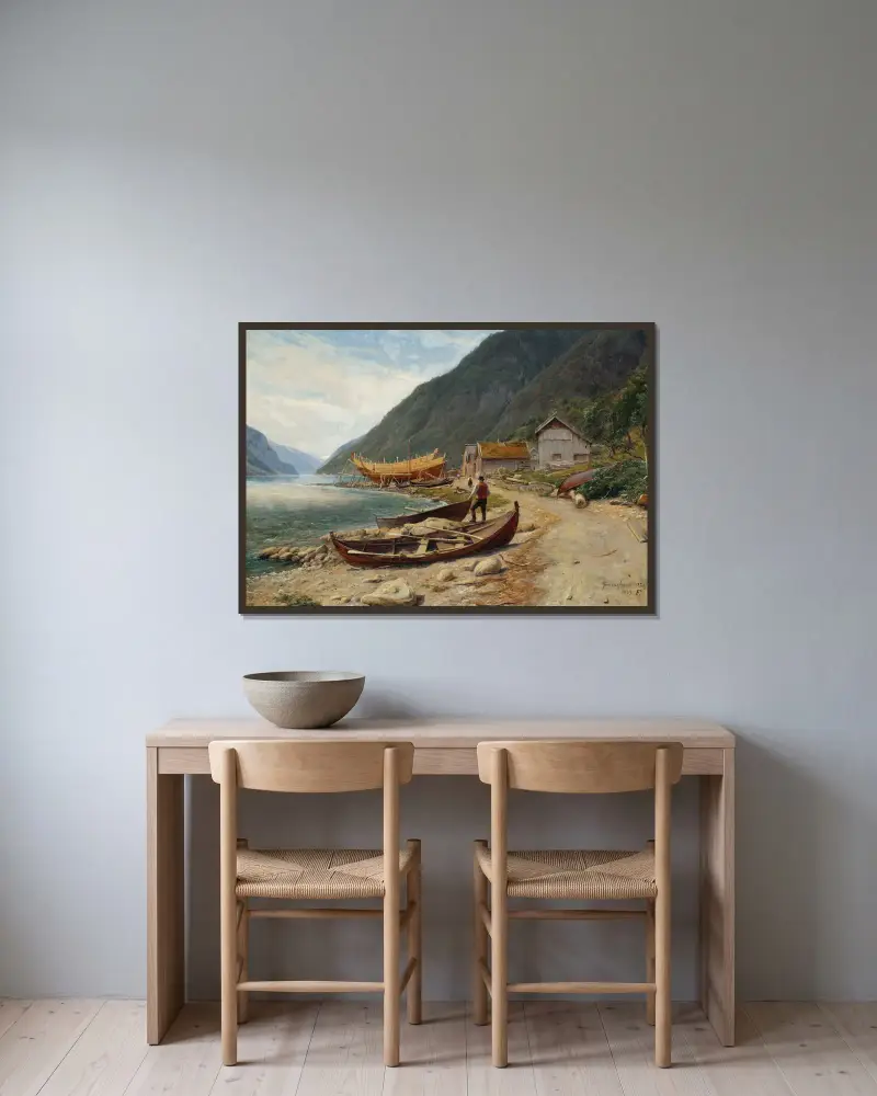 Gravensfjord, Thomas Fearnley v rámu na stěně