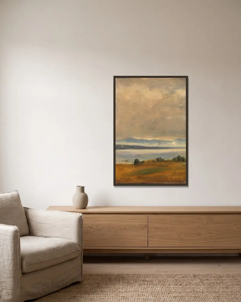 Landschaftsstudie von Thomas Fearnley gerahmt an einer Wand