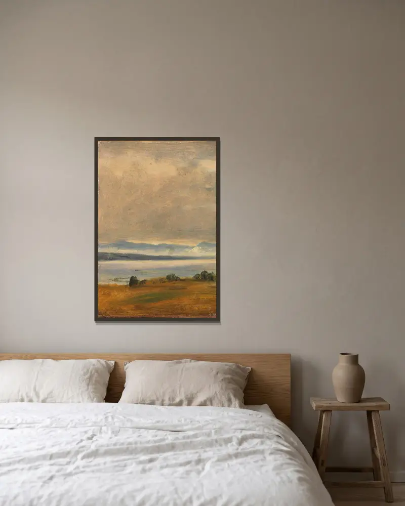 Landschaftsstudie von Thomas Fearnley gerahmt an einer Wand