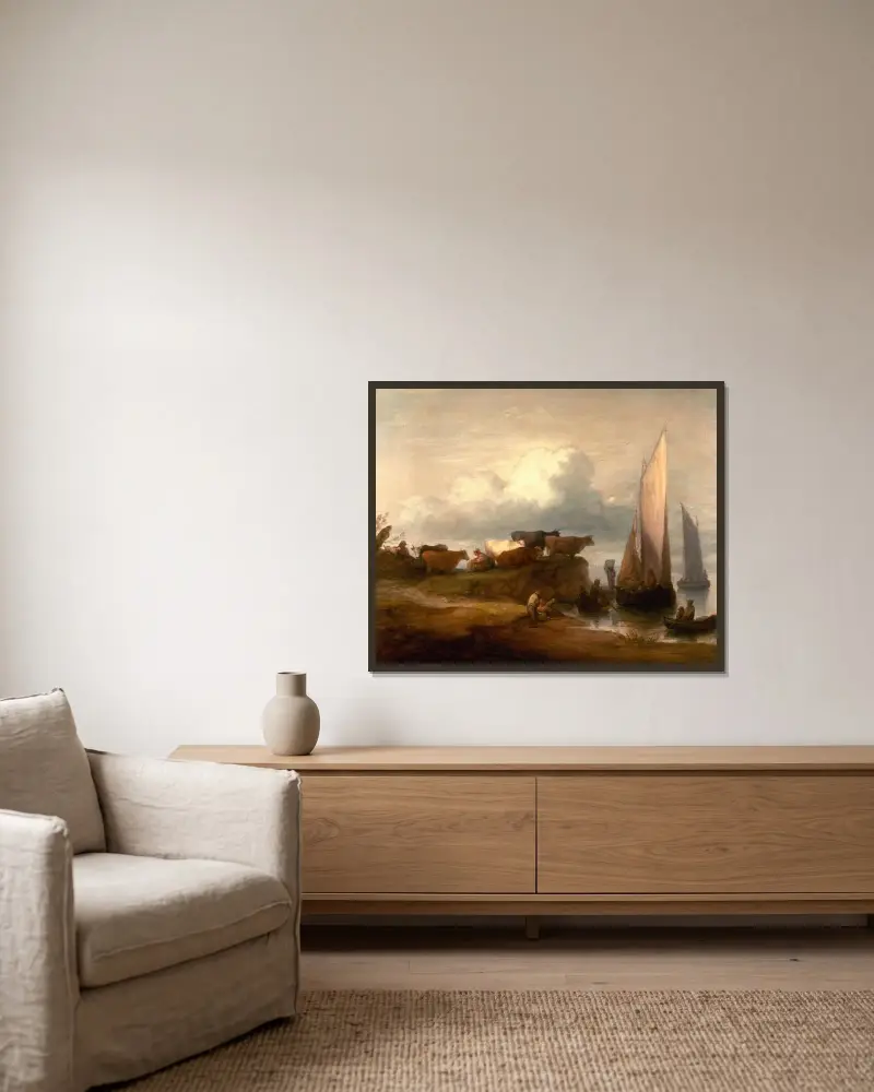 Krajobraz nadmorski, Thomas Gainsborough w ramie na ścianie