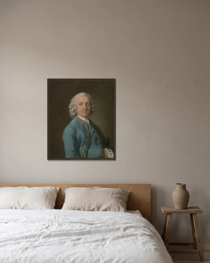 Mr Wood, dansmästaren av Thomas Gainsborough inramad på en vägg