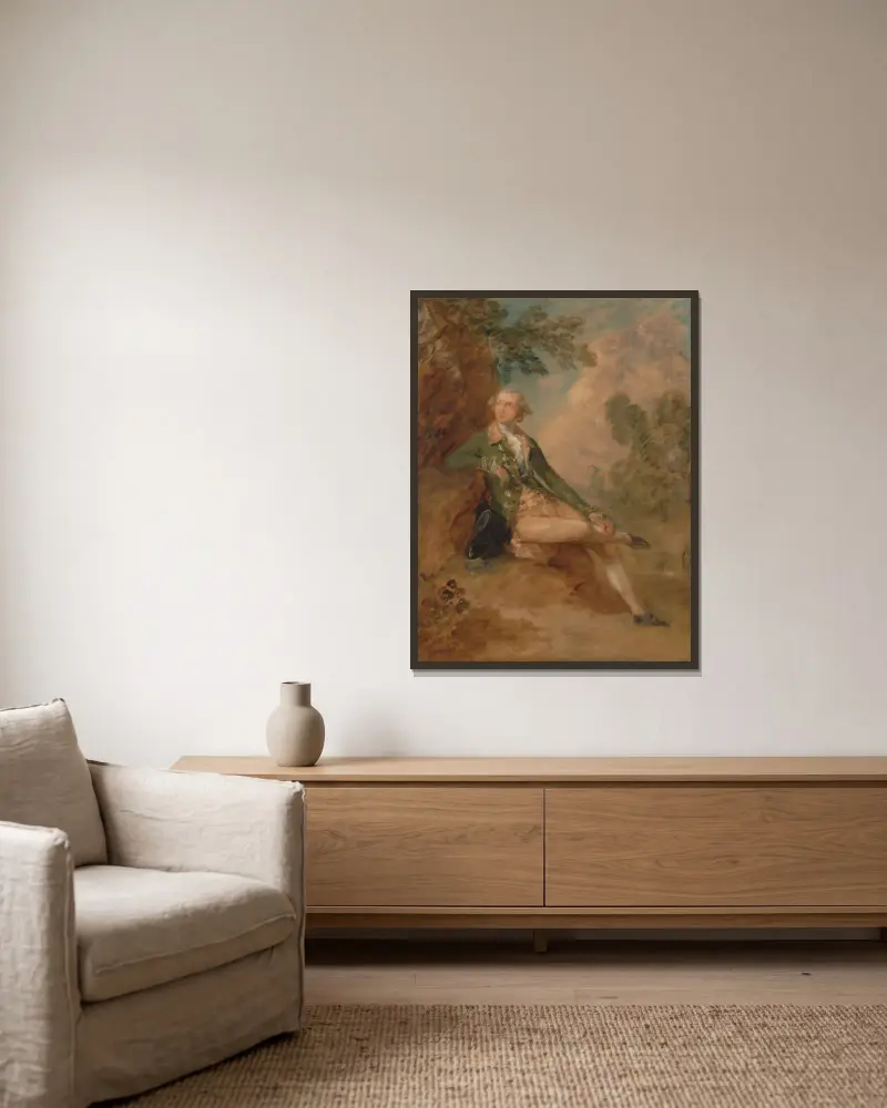Edward Augustus, hertig av Kent av Thomas Gainsborough inramad på en vägg