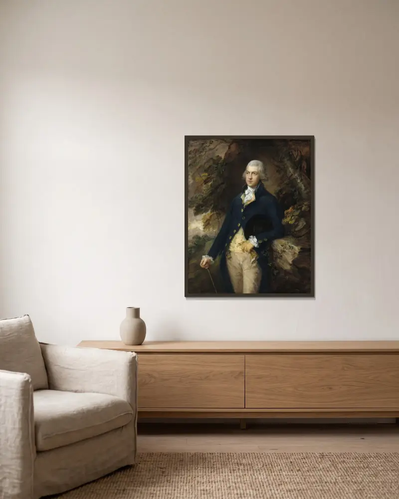 Francis Basset, Lord de Dunstanville von Thomas Gainsborough gerahmt an einer Wand