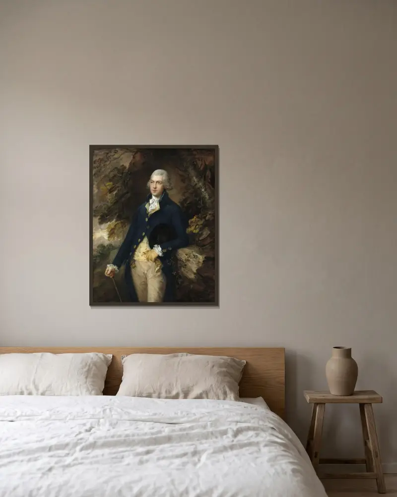Francis Basset, Lord de Dunstanville von Thomas Gainsborough gerahmt an einer Wand