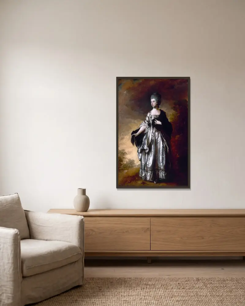 Isabella, Viscountess Molyneux, später Gräfin von Sefton von Thomas Gainsborough gerahmt an einer Wand