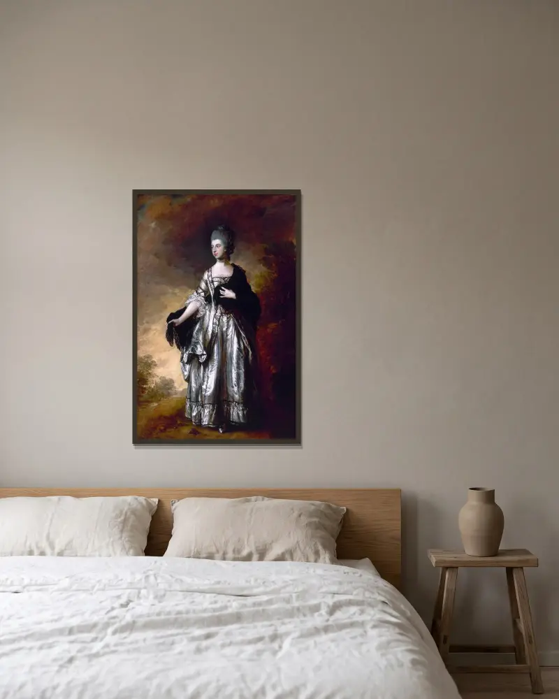 Isabella, Viscountess Molyneux, später Gräfin von Sefton von Thomas Gainsborough gerahmt an einer Wand