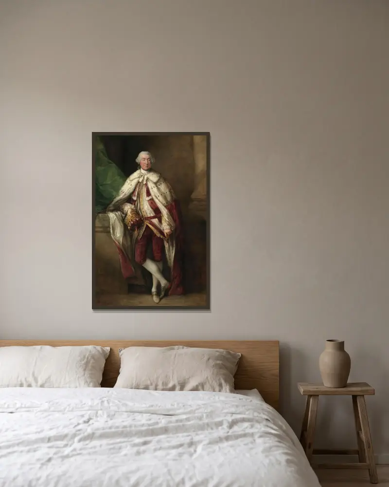 James, 8:e earl av Abercorn av Thomas Gainsborough inramad på en vägg