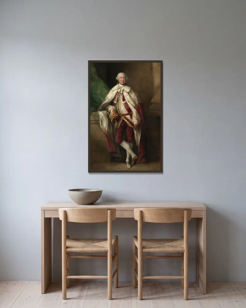 James, 8:e earl av Abercorn av Thomas Gainsborough inramad på en vägg