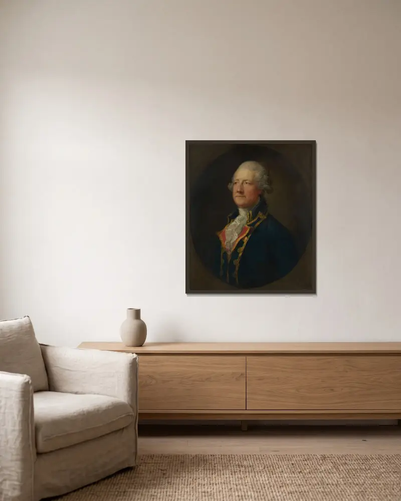 John Hobart (1723–1793), 2. Earl of Buckinghamshire von Thomas Gainsborough gerahmt an einer Wand