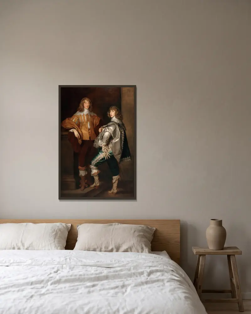 Lords John und Bernard Stuart von Thomas Gainsborough gerahmt an einer Wand