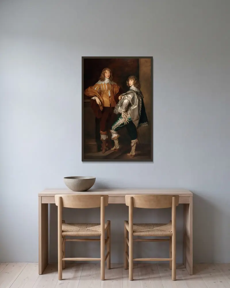 Lords John und Bernard Stuart von Thomas Gainsborough gerahmt an einer Wand