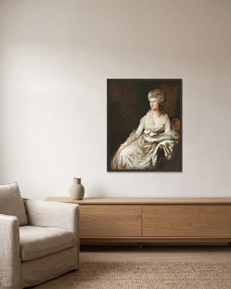 Madame Lebrun, Thomas Gainsborough w ramie na ścianie