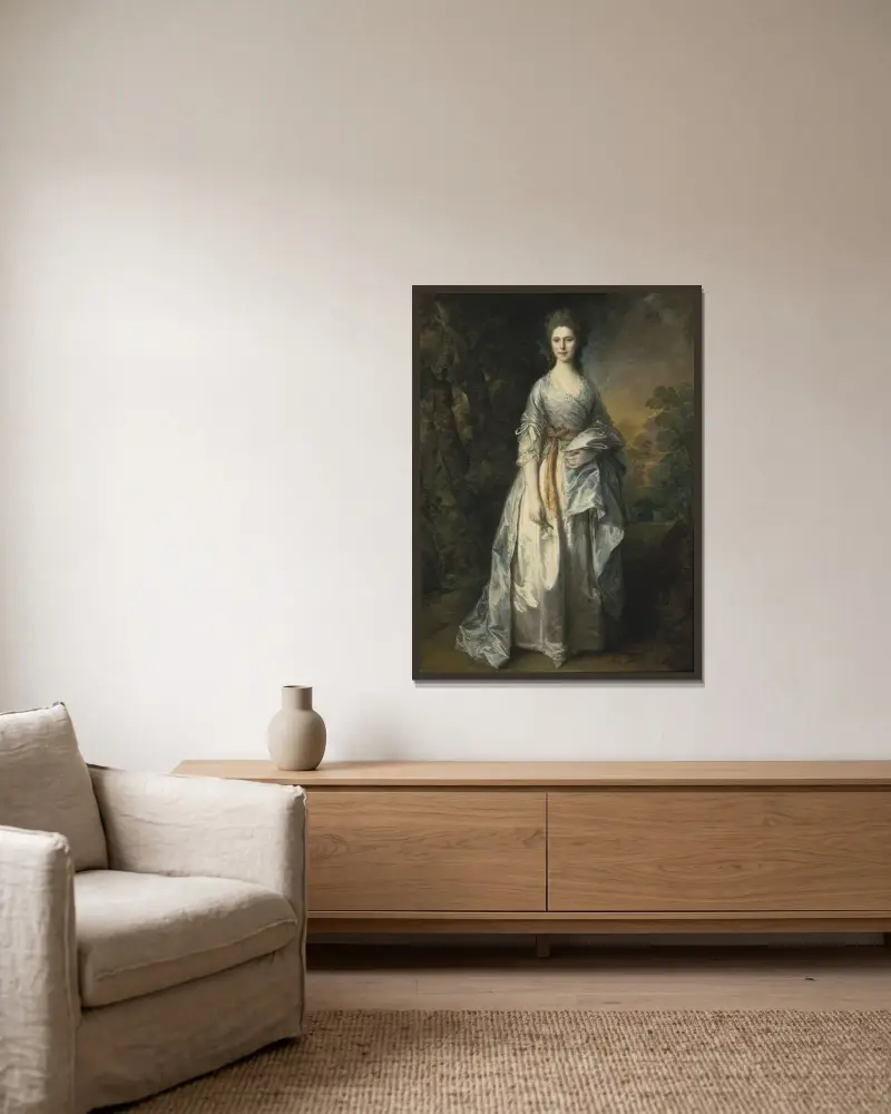Maria, Lady Eardley (1743–1794), Thomas Gainsborough v rámu na stěně