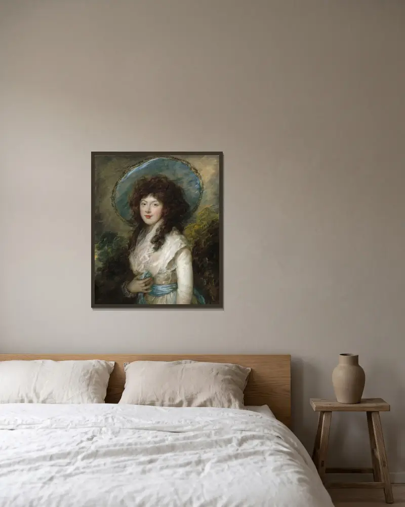 Miss Catherine Tatton av Thomas Gainsborough inramad på en vägg