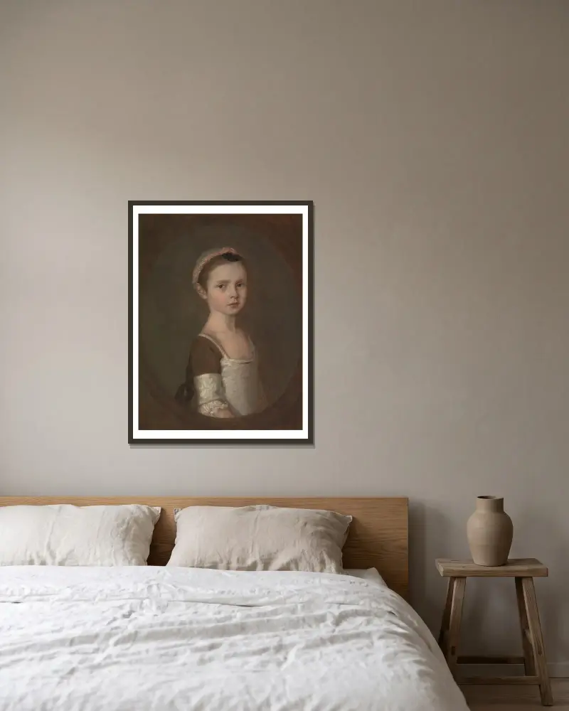 Miss Susanna Gardiner av Thomas Gainsborough inramad på en vägg