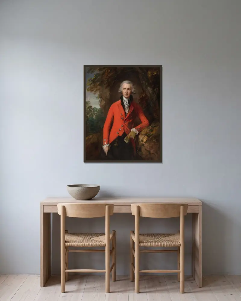 Mr Thomas Hibbert, Thomas Gainsborough w ramie na ścianie
