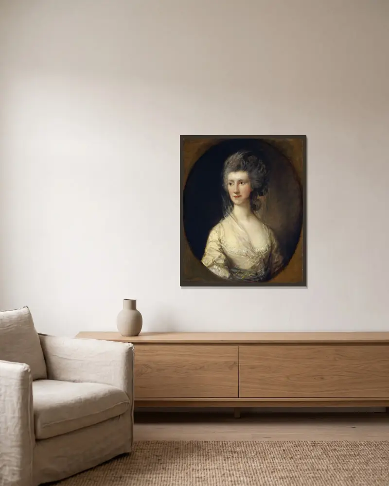 Portret pani John Taylor, Thomas Gainsborough w ramie na ścianie