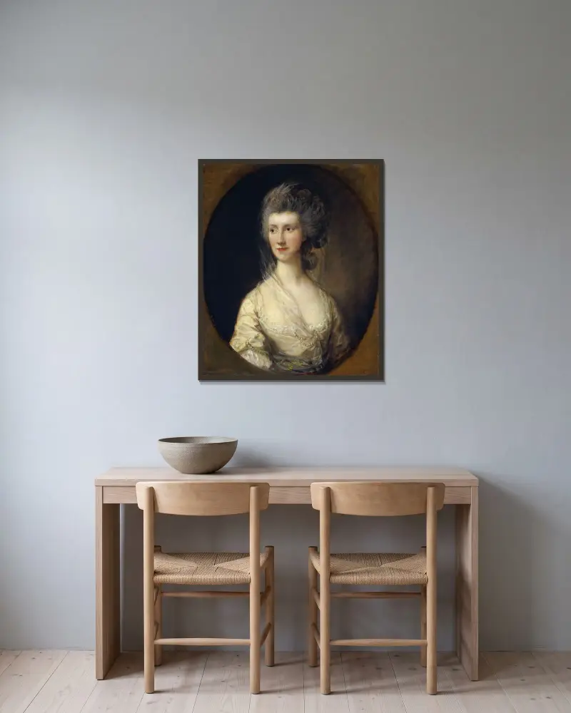 Portret pani John Taylor, Thomas Gainsborough w ramie na ścianie