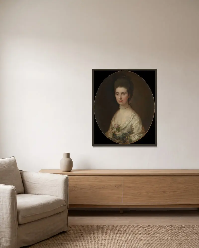 Pani Ralph Izard (Alice De Lancey, 1746–1832), Thomas Gainsborough w ramie na ścianie