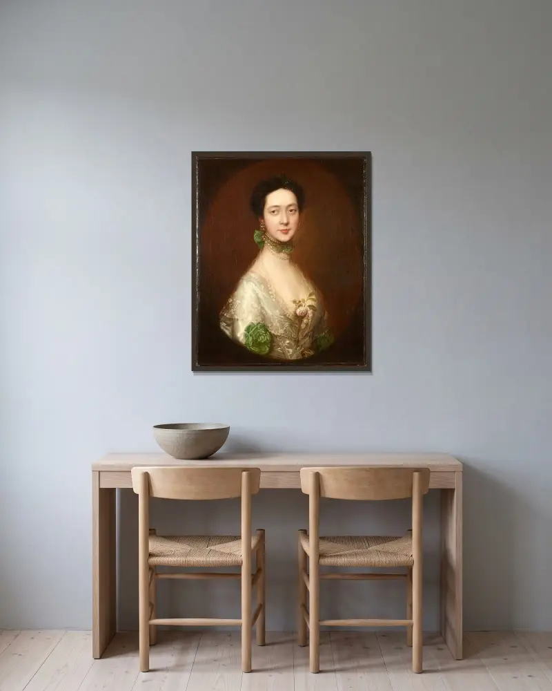 Pani William Monck, Thomas Gainsborough w ramie na ścianie