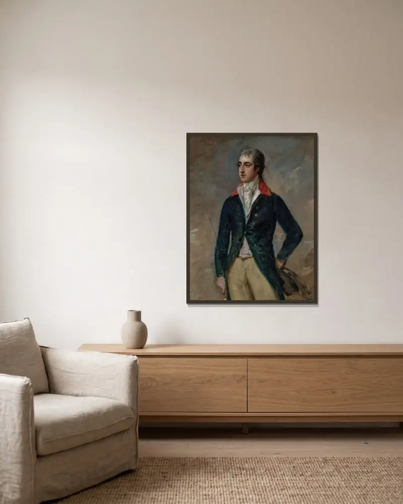 Porträtt av prins Ernst August (1771–1851), senare kung av Hannover av Thomas Gainsborough inramad på en vägg