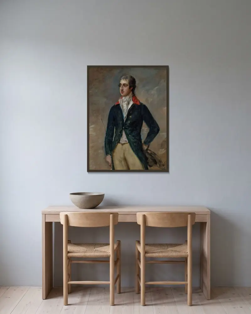 Porträtt av prins Ernst August (1771–1851), senare kung av Hannover av Thomas Gainsborough inramad på en vägg