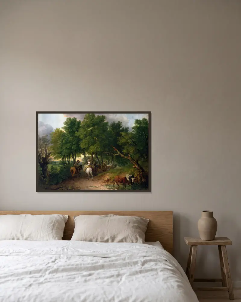 Cesta z trhu, Thomas Gainsborough v rámu na stěně