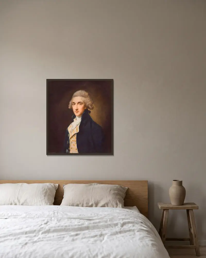 Sir John Edward Swinburne von Thomas Gainsborough gerahmt an einer Wand