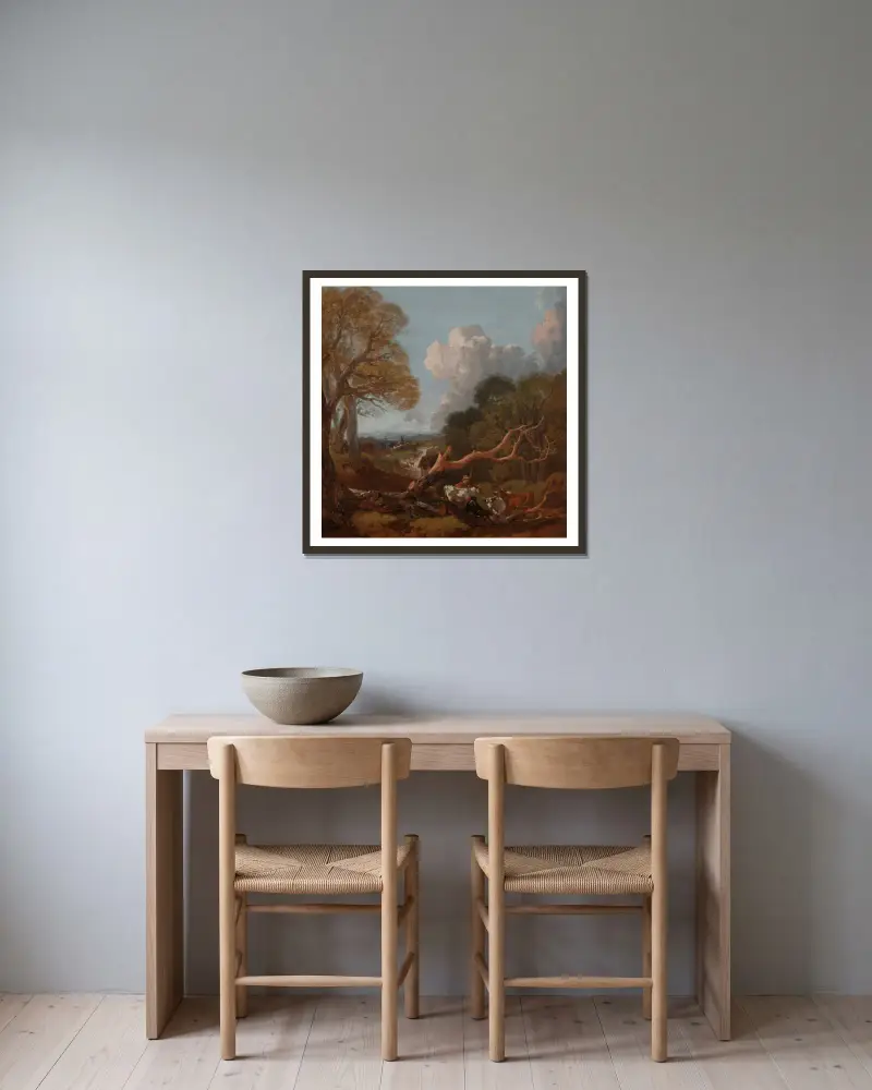 Padlý strom, Thomas Gainsborough v rámu na stěně