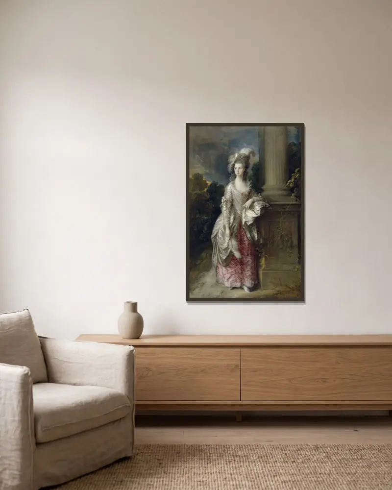 Czcigodna Pani Graham, Thomas Gainsborough w ramie na ścianie