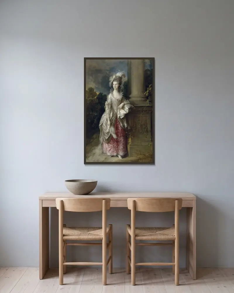 Czcigodna Pani Graham, Thomas Gainsborough w ramie na ścianie