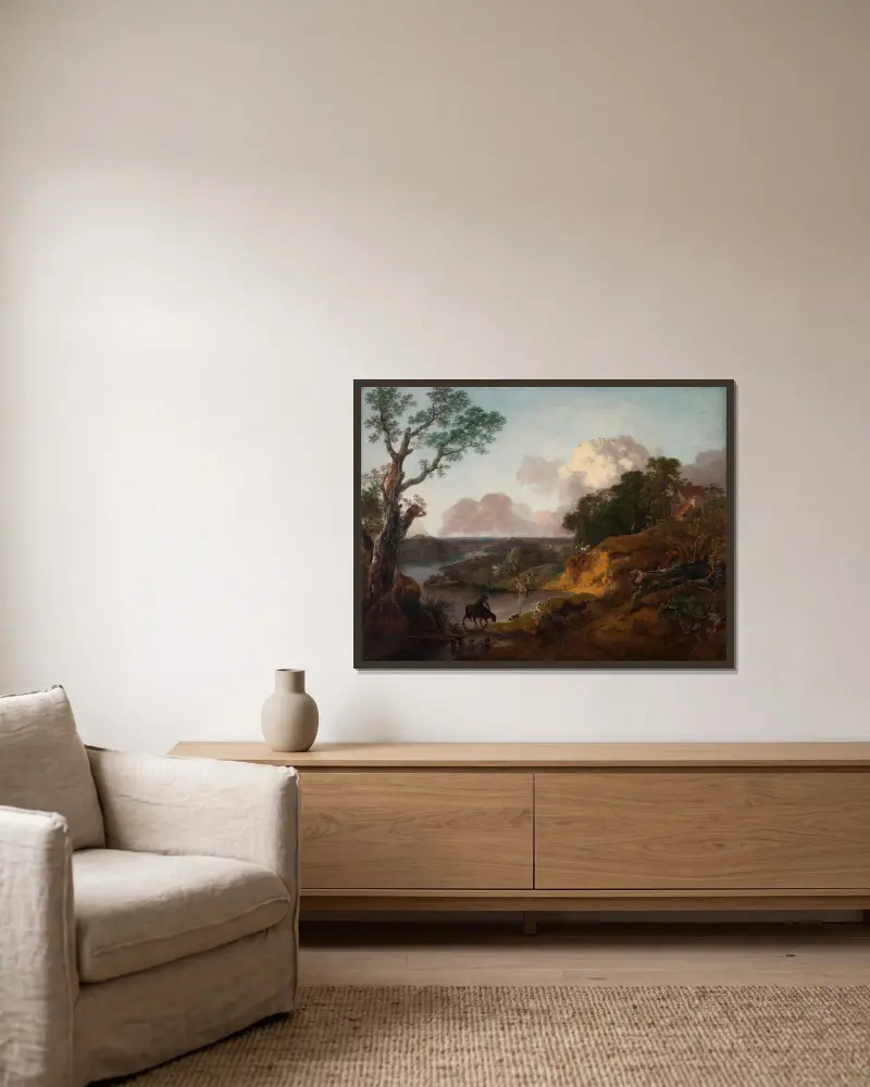 Widok w Suffolk, 1755, Thomas Gainsborough w ramie na ścianie