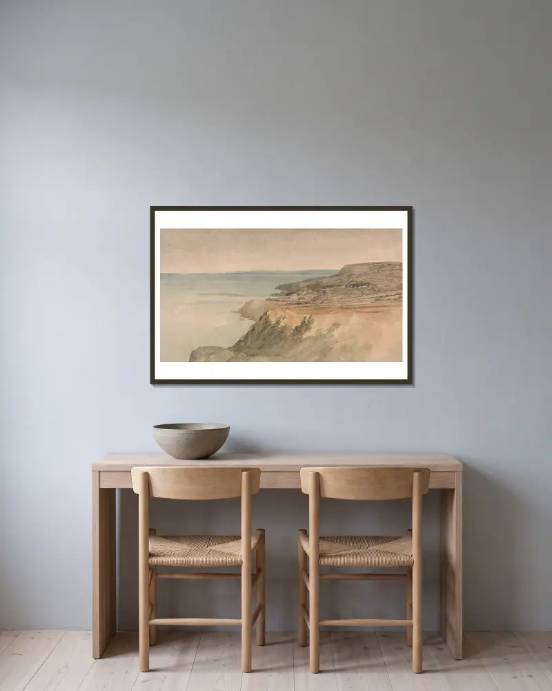 Lyme Regis, Dorset von Thomas Girtin gerahmt an einer Wand