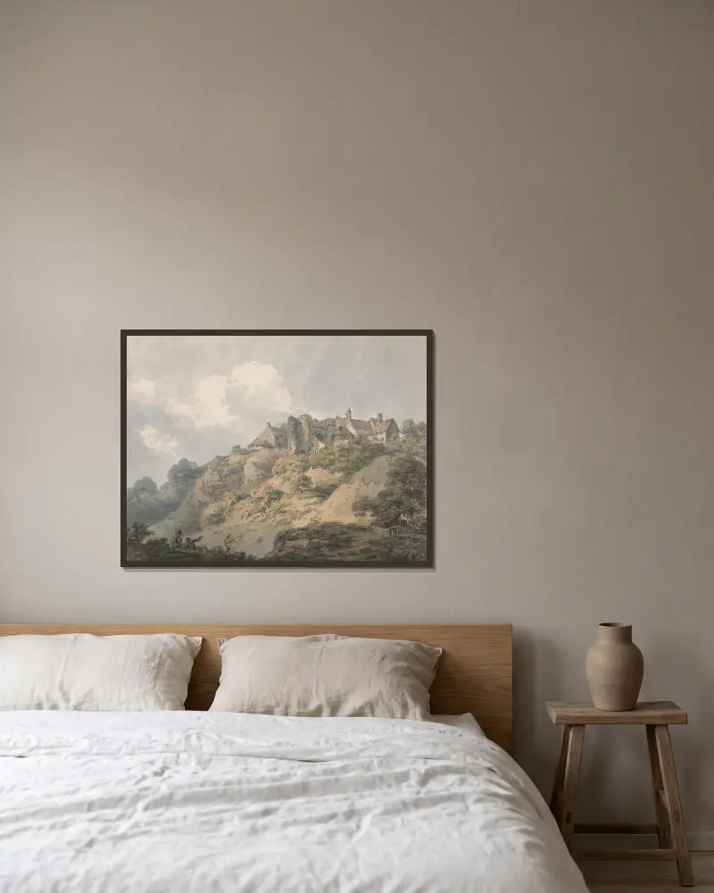 Blick auf Winchelsea, Sussex von Thomas Girtin gerahmt an einer Wand