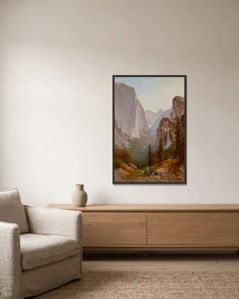 Widok na Yosemite, Thomas Hill w ramie na ścianie