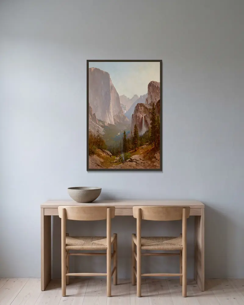Widok na Yosemite, Thomas Hill w ramie na ścianie