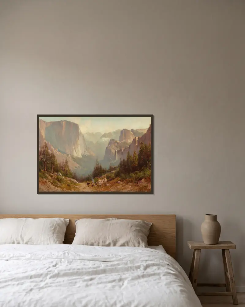 Yosemite – Nr. 1, Thomas Hill v rámu na stěně
