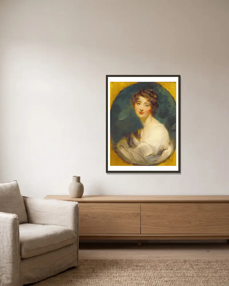 Duchess of St. Albans av Sir Thomas Lawrence inramad på en vägg