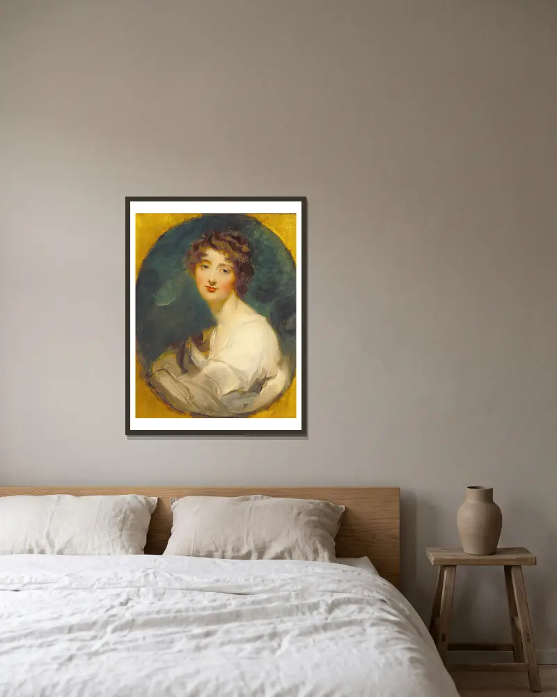 Duchess of St. Albans av Sir Thomas Lawrence inramad på en vägg